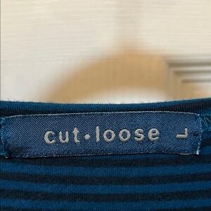 Cut Loose Navy and Black Striped Top